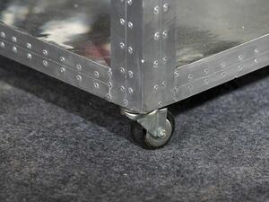 Stylový stříbrný kuchyňský stolek Airman - LIKVIDACE VZORKŮ