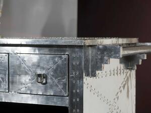 Stylový stříbrný kuchyňský stolek Airman - LIKVIDACE VZORKŮ