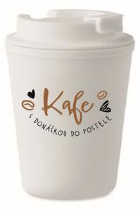 KAFE S DONÁŠKOU DO POSTELE - bílý termohrnek 300 ml