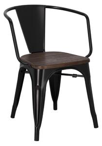 Židle Paris Arms Wood kartáčovaná borovice černá