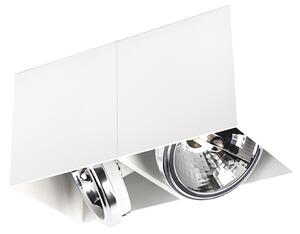 Designové bodové světlo bílé obdélníkové 2-světlo - Box