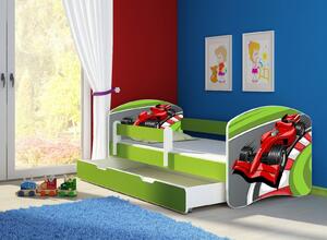 Dětská postel - Formule 140x70 cm + šuplík zelená
