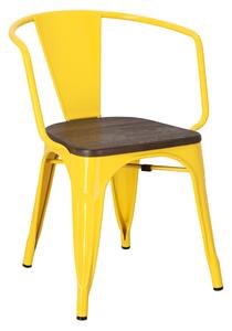 Židle Paris Arms Wood kartáčovaná borovice žlutá