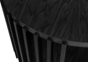 Černý dubový kulatý konferenční stolek Woodman Drum I. Ø 83 cm