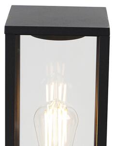 Venkovní sloupková lampa černá 80 cm se zemním hrotem a kabelovou průchodkou - Charlois