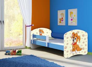 Dětská postel - Pejsek 2 140x70 cm modrá