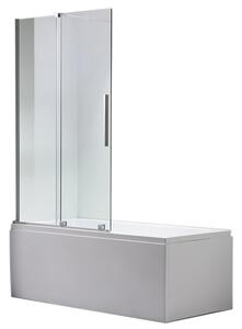 BPS-koupelny Dvoudílná vanová zástěna ASTRA CH PR 120x150 chrom