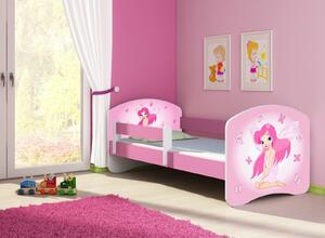 Dětská postel - Růžová víla 2 140x70 cm růžová
