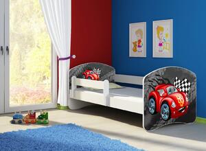 Dětská postel - Car 2 140x70 cm bílá