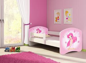 Dětská postel - Růžová víla 2 140x70 cm bílá