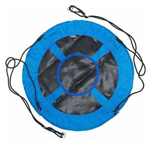 Závěsná houpačka ve tvaru kruhu, 90 cm - modrá, bez stanu