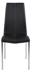 Sada 4 černých čalouněných židlí Asama