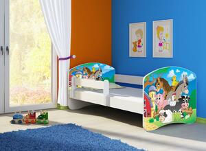 Dětská postel - Farma 2 140x70 cm bílá
