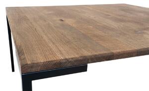 Nordic Living Tmavě hnědý dubový konferenční stolek Lugas 110x60 cm