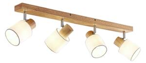 Lindby - Wanessa 4 Stropní Lampa Wood/White - Lampemesteren