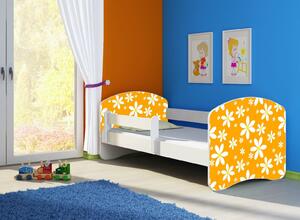 Dětská postel - Oranžová sedmikráska 2 140x70 cm bílá