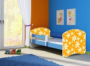 Dětská postel - Oranžová sedmikráska 2 140x70 cm modrá
