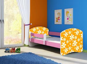 Dětská postel - Oranžová sedmikráska 2 140x70 cm růžová
