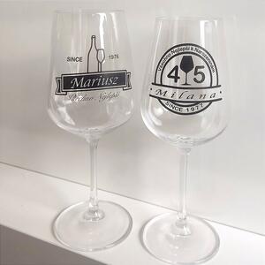 Sklenice na víno s vlastním motivem varianta: sklenice-logo, grafika