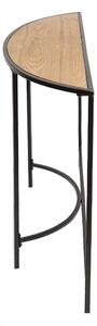Černý kovový odkládací stolek ke stěně Fabulo - 120*31*81 cm