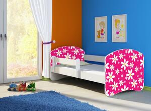 Dětská postel - Růžová sedmikráska 2 140x70 cm bílá
