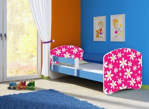 Dětská postel - Růžová sedmikráska 2 140x70 cm modrá