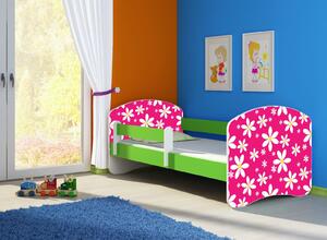 Dětská postel - Růžová sedmikráska 2 140x70 cm zelená