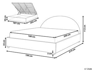 Manželská postel 180 cm Verena (šedá) (s roštem a úložným prostorem). 1076346