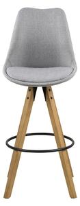 Barová stolička Dima Melange šedá / dřevo