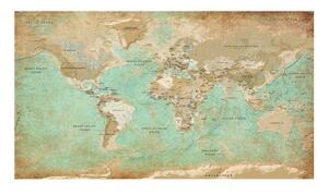 Fototapeta XXL - Turquoise World Map II