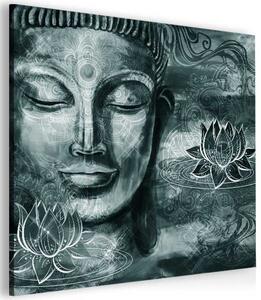 Malvis Abstraktní obraz šedý Buddha Velikost (šířka x výška): 100x100 cm