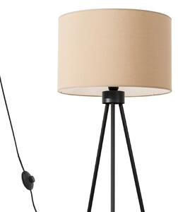 Stojací lampa Nevia, 1x béžové textilní stínítko, b