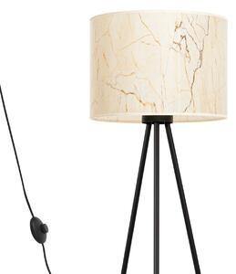 Stojací lampa Nevia, 1x textilní stínítko se vzorem, b