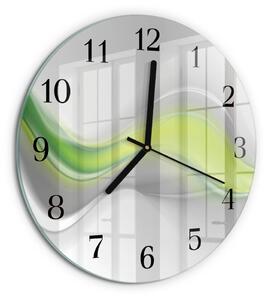 Skleněné nástěnné hodiny Vlny barev zsoc-fi30-00059537
