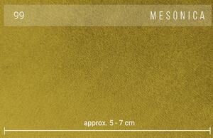 Medově žlutá sametová polohovací rohová pohovka MESONICA Brito, levá 300 cm