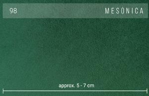 Zelená sametová polohovací rohová pohovka MESONICA Brito, levá 300 cm