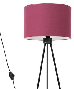Stojací lampa Nevia, 1x bordó textilní stínítko, b
