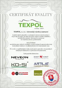 TEXPOL TOPPER RENO PUR 6 cm - z profilované pěny 80 x 190 cm