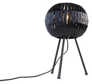 Moderní stolní lampa na stativu černá - Zoë