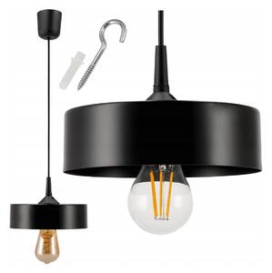 Závěsné stropní svítidlo / lustr LED E27, nastavitelné 0–100 cm, hliníkové stínidlo