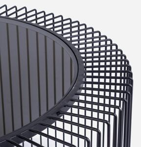 Černý kovový konferenční stolek Bizzotto Kieram 80 cm