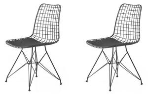 Jídelní židle TIVOLI černá, sada 2 ks