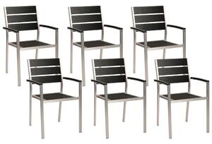 Set 6 ks zahradních židlí Valero (černá). 1076386