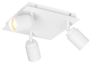 Moderní koupelnové bodové svítidlo bílé čtvercové 3-světlo IP44 - Ducha