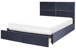Manželská postel 180 cm Vissarion (černá) (s roštem a úložným prostorem). 1076395