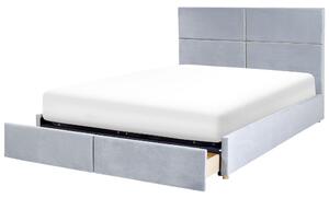 Manželská postel 180 cm Vissarion (šedá) (s roštem a úložným prostorem). 1076398