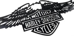 Dřevěná nástěnná dekorace Harley Davidson orel černý