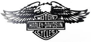 Dřevěná nástěnná dekorace Harley Davidson orel černý