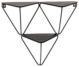 NÁSTĚNNÝ REGÁL, černá, 48/42/22 cm - Online Only regály & police, Online Only