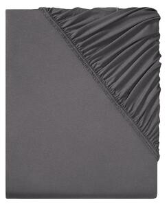 Livarno home Žerzejové napínací prostěradlo, 90-100 x 200 cm (tmavě šedá) (100390070001)